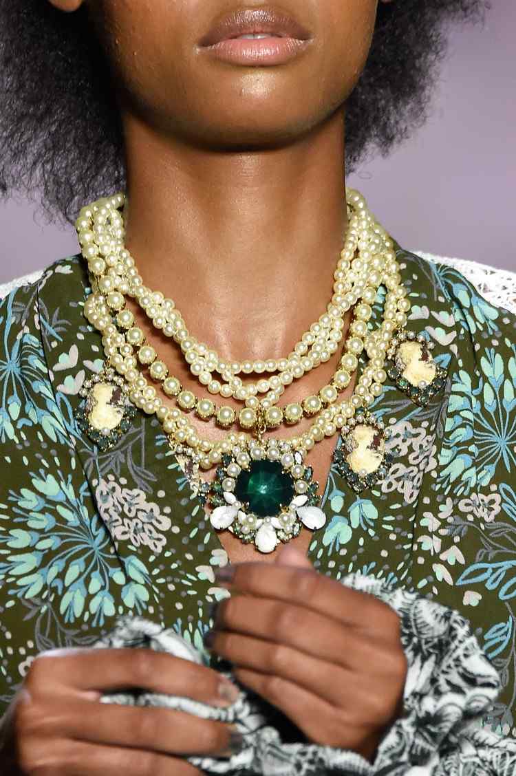 Perlehalskæde Smykker Trends Farverige ædelstene