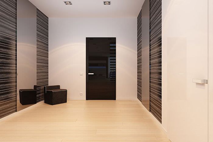 Barna szekrényajtók a minimalizmus stílusában