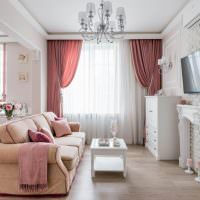 Svetlé steny obývačky v klasickom štýle