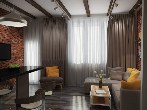 Bruna gardiner kan uppdatera ett rum, lägga till exotism och återhållsamhet.