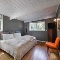 светъл дизайн на спалня в снимка в шведски стил