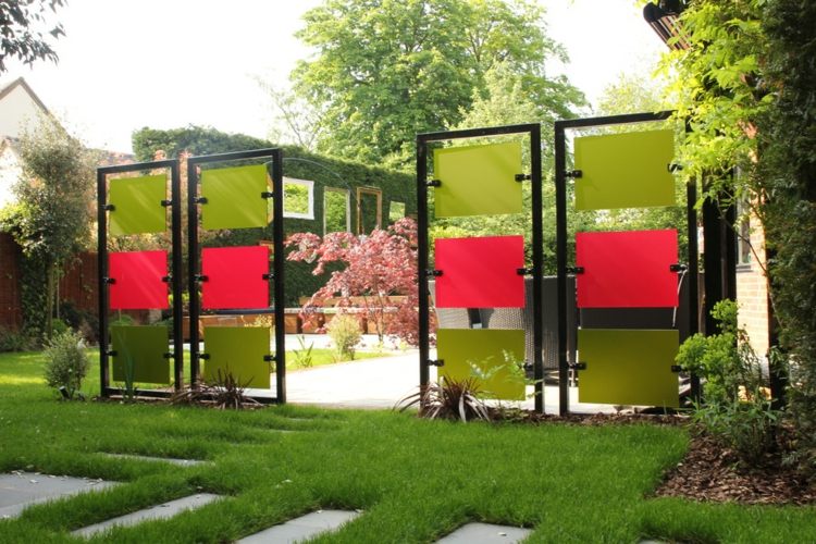 Byg en privat skærm have selv glas hegn paneler terrasse