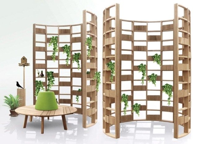 Træ halvcirkelformet moderne plantemaskine espalier klatreplanter Desawaat