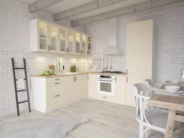 Valkoinen sopii pieneen skandinaaviseen keittiöön ja isoon studioon.