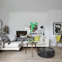 ideea unui design de apartament frumos într-o imagine în stil scandinav