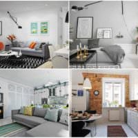 opțiunea unui interior frumos al unui apartament într-o imagine în stil scandinav