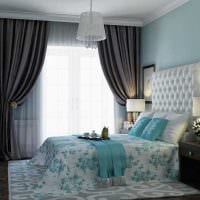 yhdistelmä vaaleita värejä makuuhuoneen valokuvan suunnittelussa