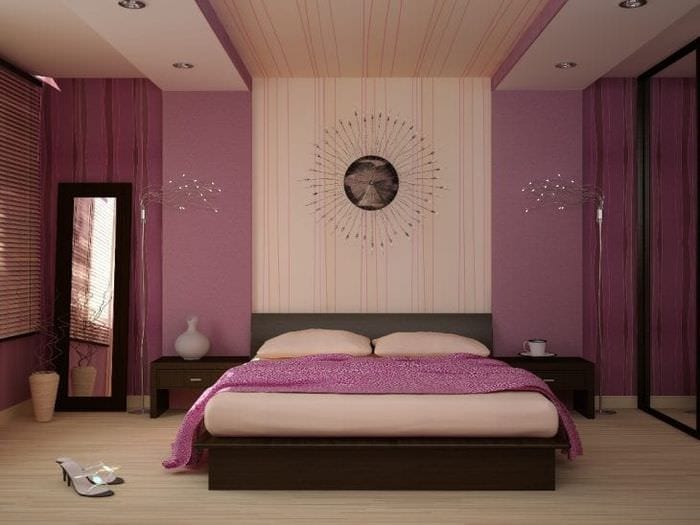 светъл стил на спалнята в различни цветове