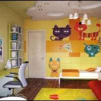 красив интериор на стаята в различни цветове картина