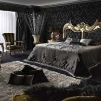 красив дизайн на спалня в различни цветове картина