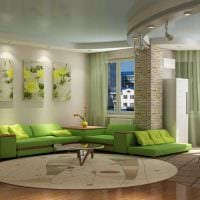 a színek gyönyörű kombinációjának ötlete a modern szobakép kialakításában