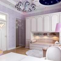 kombination af lilla farve i stil med soveværelsesfotoet