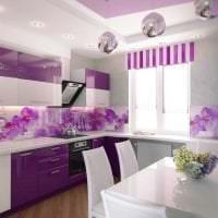 kombinace lila barvy ve stylu obrazu ložnice