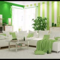 η ιδέα της χρήσης του πράσινου σε μια φωτεινή εικόνα σχεδιασμού δωματίου