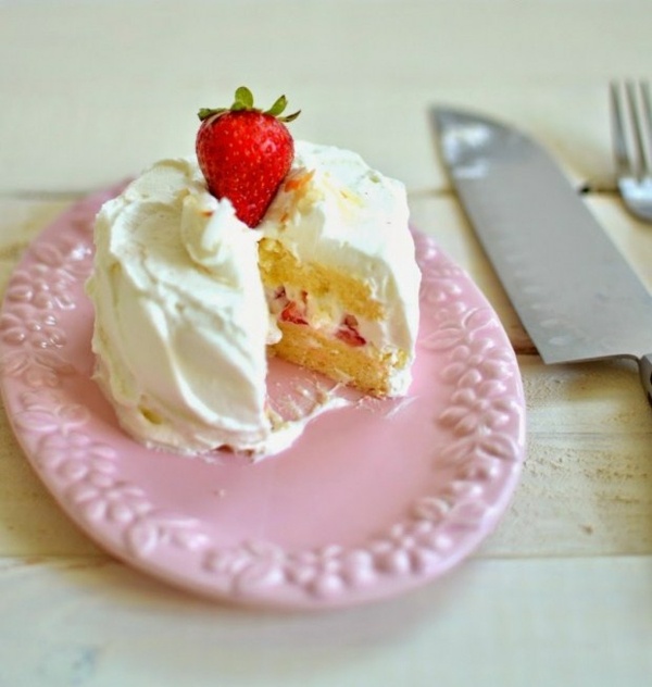 japansk mini kage jordbær citron fløde