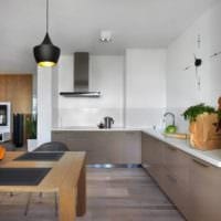 køkken med ventilationsboks moderne design