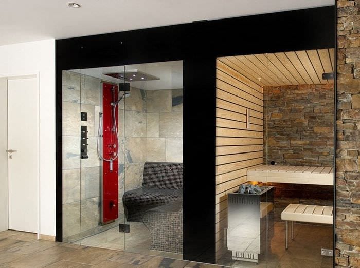 neobvyklý dizajn sauny