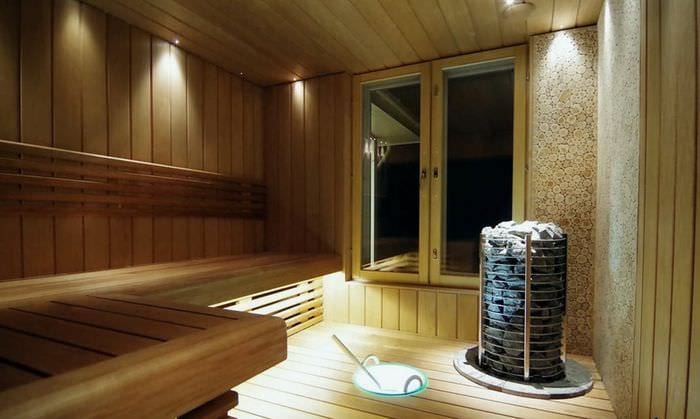 návrh interiéru sauny