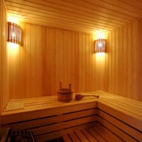 fotografická dekorácia dizajnu sauny