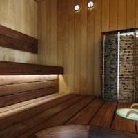 nápady na dizajn sauny interiér