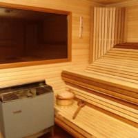 fotografická dekorácia dizajnu sauny