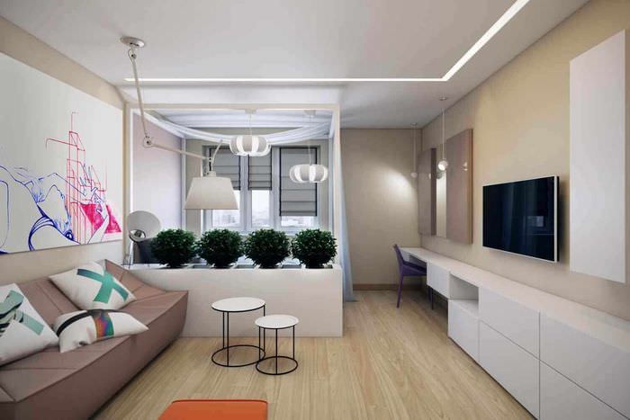 možnost pro krásný design obývacího pokoje