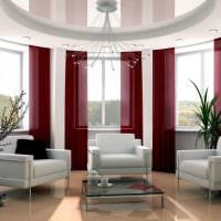 tanken om at bruge moderne gardiner i et lyst interiør i et lejlighedsfoto