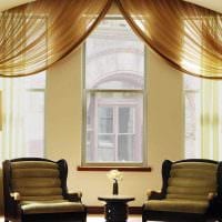 alternativet att använda moderna gardiner i en ljus design lägenhet bild