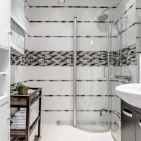 Kúpeľňový dizajn so sprchovacím kútom