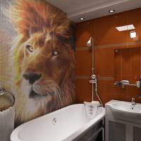 Εικόνα ενός λιονταριού σε ένα μωσαϊκό σε ένα μπάνιο