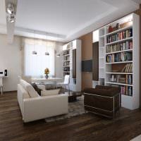 ideen om et vakkert design av et 2 -roms leilighet eksempel