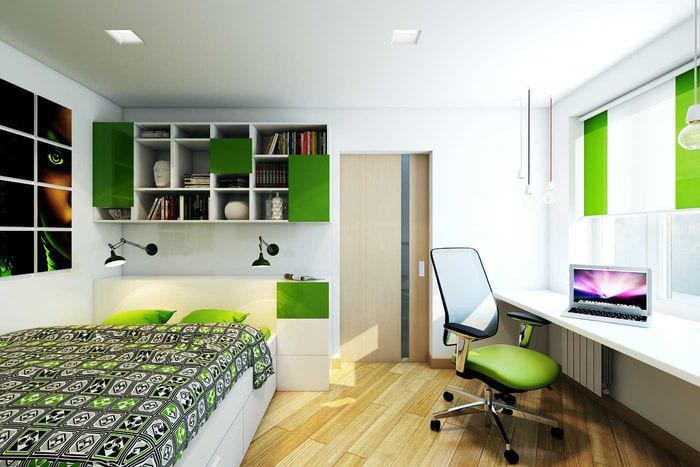 הרעיון של עיצוב בהיר של דירת 2 חדרים
