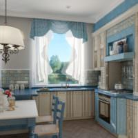 تصميم غرفة المعيشة بألوان زرقاء