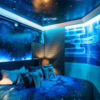 Moderne soveværelse i rumstil