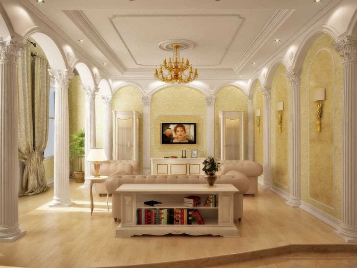 רעיון של עיצוב יוצא דופן לסלון בבית פרטי