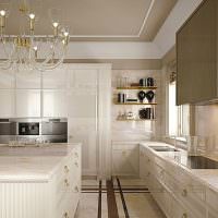 Bordplader i marmor i køkkenet