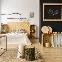 ديكور غرفة نوم اصلي مع قطع خشبية صور