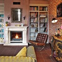 mulighed for et lyst interiør i en lejlighed i et billede i romansk stil
