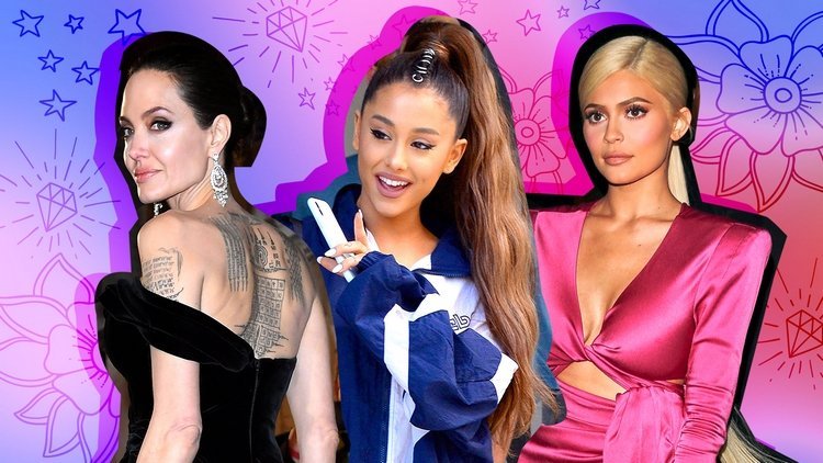 kendisstjerner med tatoveringer angelina jolie ariana grande