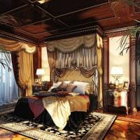 alkuperäinen makuuhuoneen sisustus empire -tyylisessä kuvassa