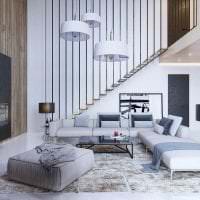 helles Badezimmer-Interieur im Avantgarde-Stil Bild