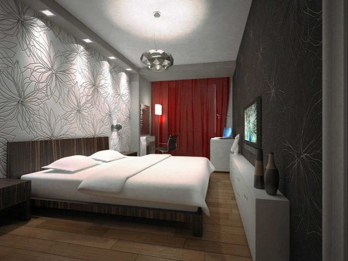 valoisa makuuhuone barokkityyliin