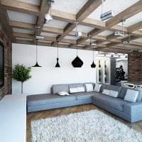 lyst loft stil lejlighed design billede