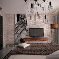 smukt loft stil lejlighed design billede