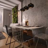 helles Interieur einer Wohnung im Loft-Stil Foto