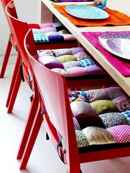 változata a szokatlan stílusú nappali a patchwork stílusban