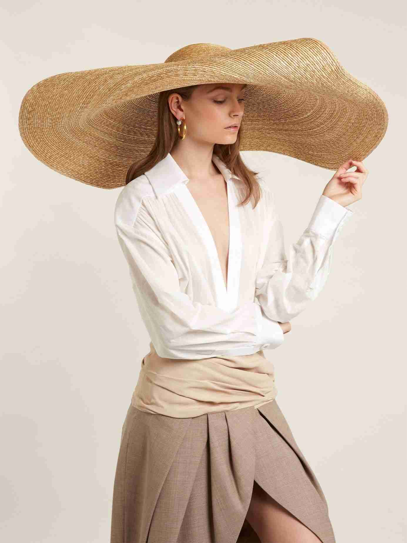 XXL halmhat til kvinder modetrends sommer 2019 skjortebluse hvid