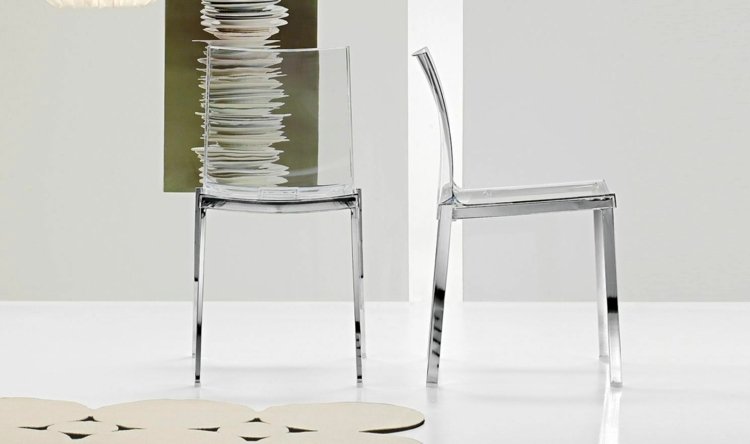 stol-gennemsigtig amanda bonaldo enkelt design metal stol ben