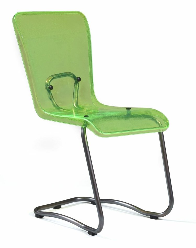 gennemsigtig stol kiasma kaellemo moderne form grøn plast