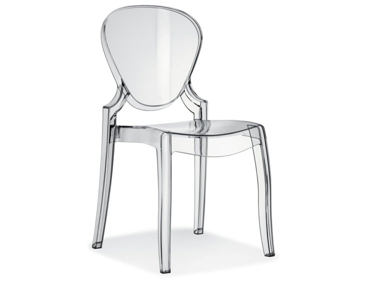 gennemsigtig stol queen pedrali ryglæn idé trendy møbler akryl